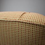 Tabouret art déco tchécoslovaque des années 1930 avec assise à ressorts, nouvelle tapisserie