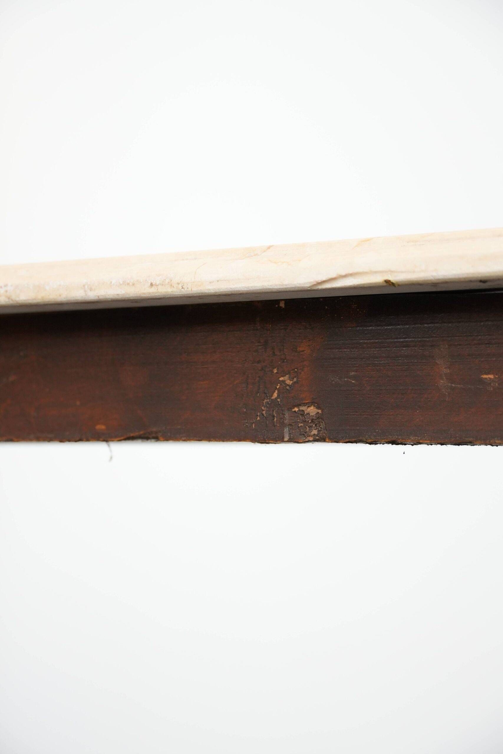 Elegant antique Thonet design side table from the early 20th century with a natural stone top