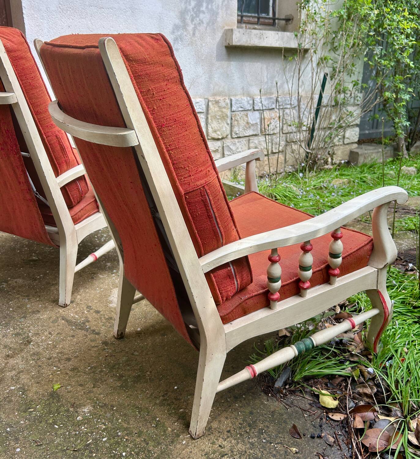 Pair of antique armchairs