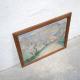 Old painting on panel signed M. Gay