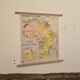 Old geography map school map 1960