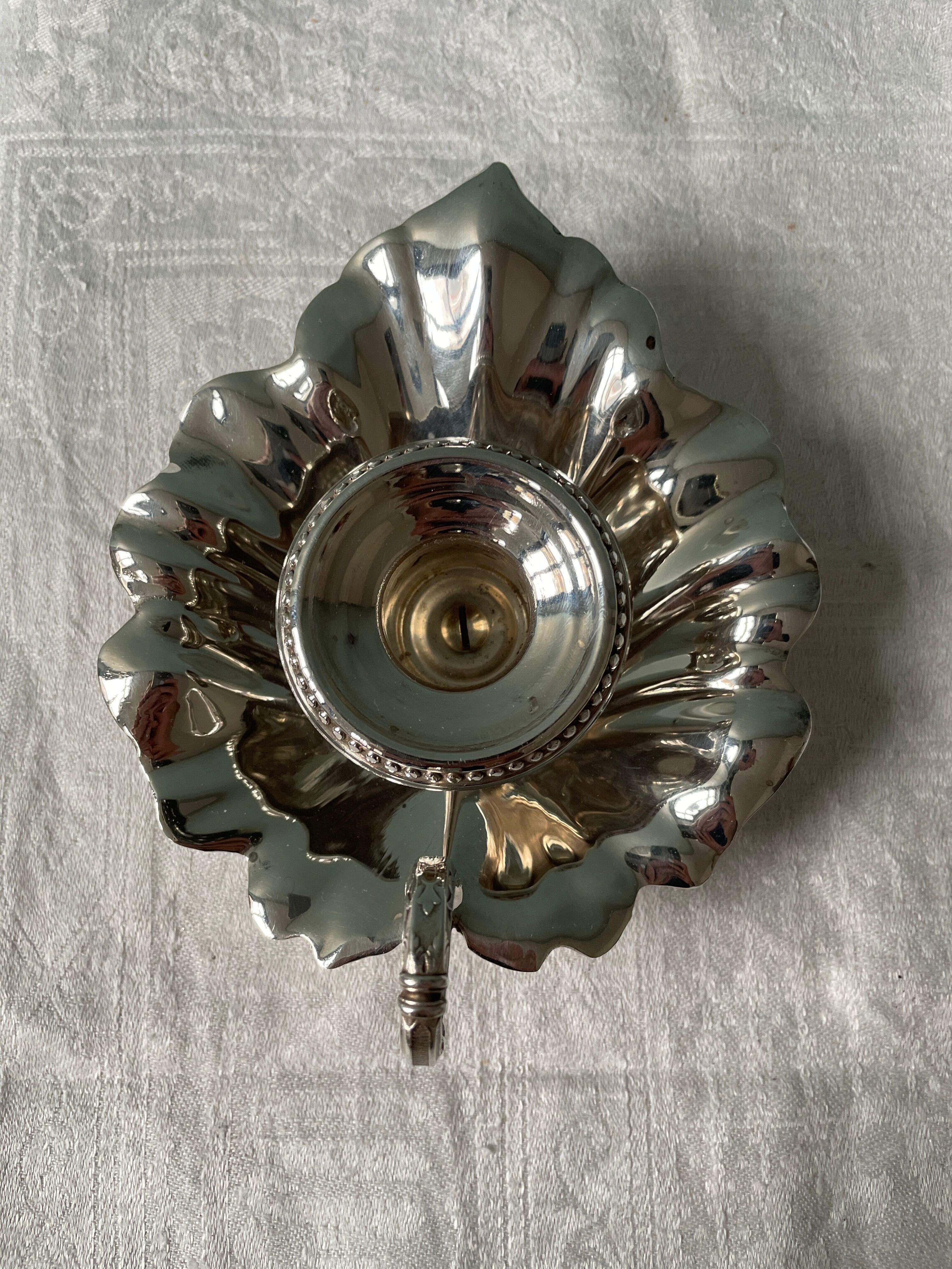 Silver metal candle holder, SFAM goldsmith