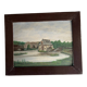 Oil on cardboard early 20th century water mill baguette frame