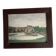 Oil on cardboard early 20th century water mill baguette frame