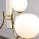 Mid-century Italian Brass and Opaline Chandelier