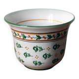 Cache Pot faïence Nevers signé Bernard et Lucet motifs floraux  ø 15,5 cm