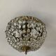 Old ceiling lamp basket in bronze and grapevines