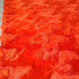 Pelfran rug, red zigzag, vintage 70s