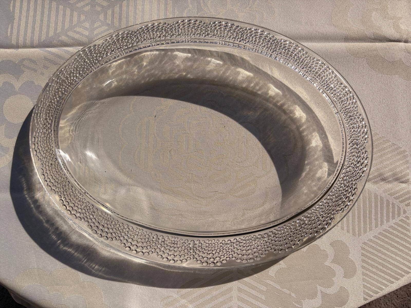 Plat ovale, jardinière Tokyo signé R. Lalique