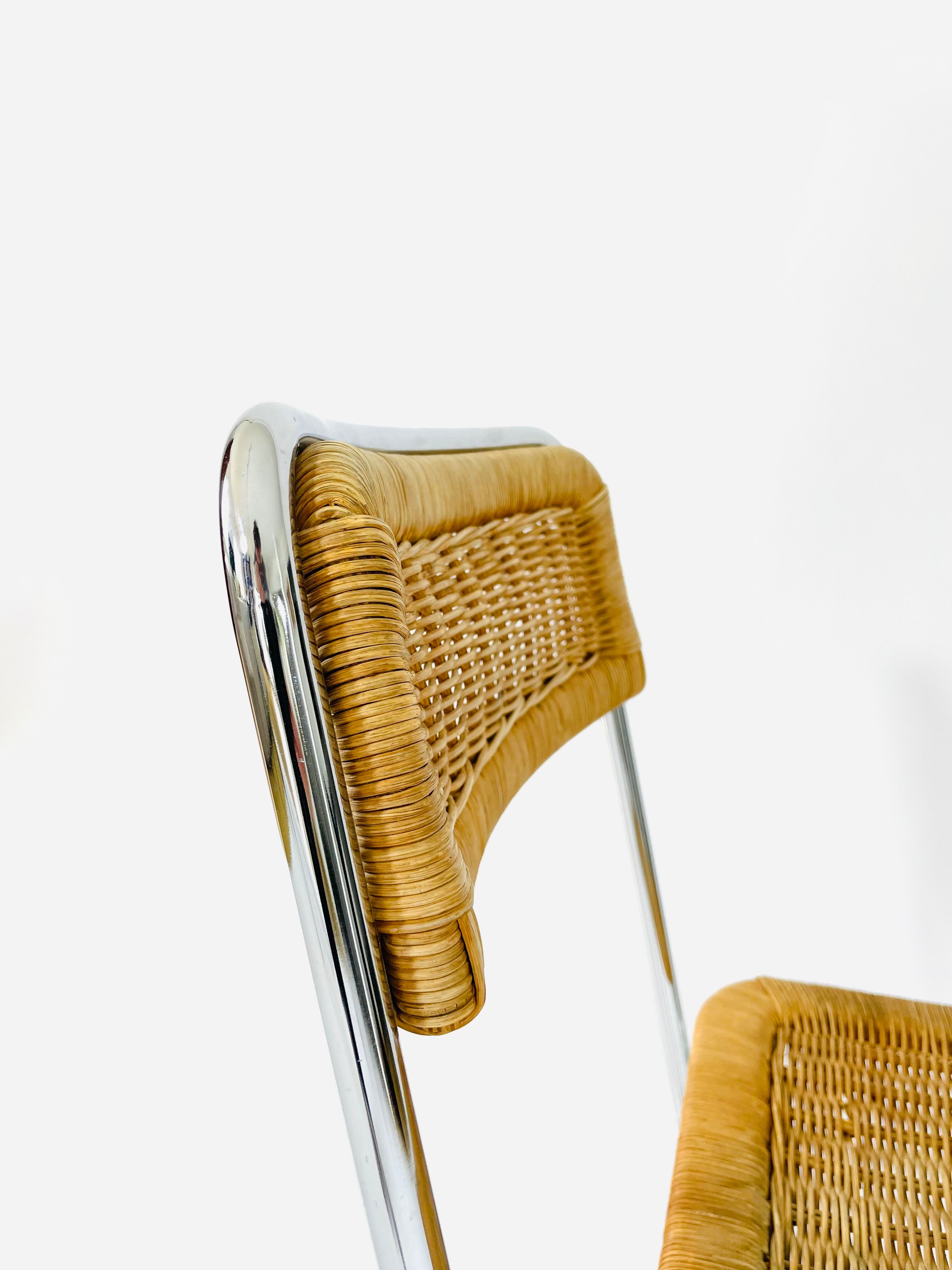 Bauhaus rattan chairs circa 1970