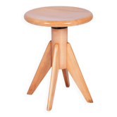 Mid-Century Beech Piano Stool, Czech, 1940s