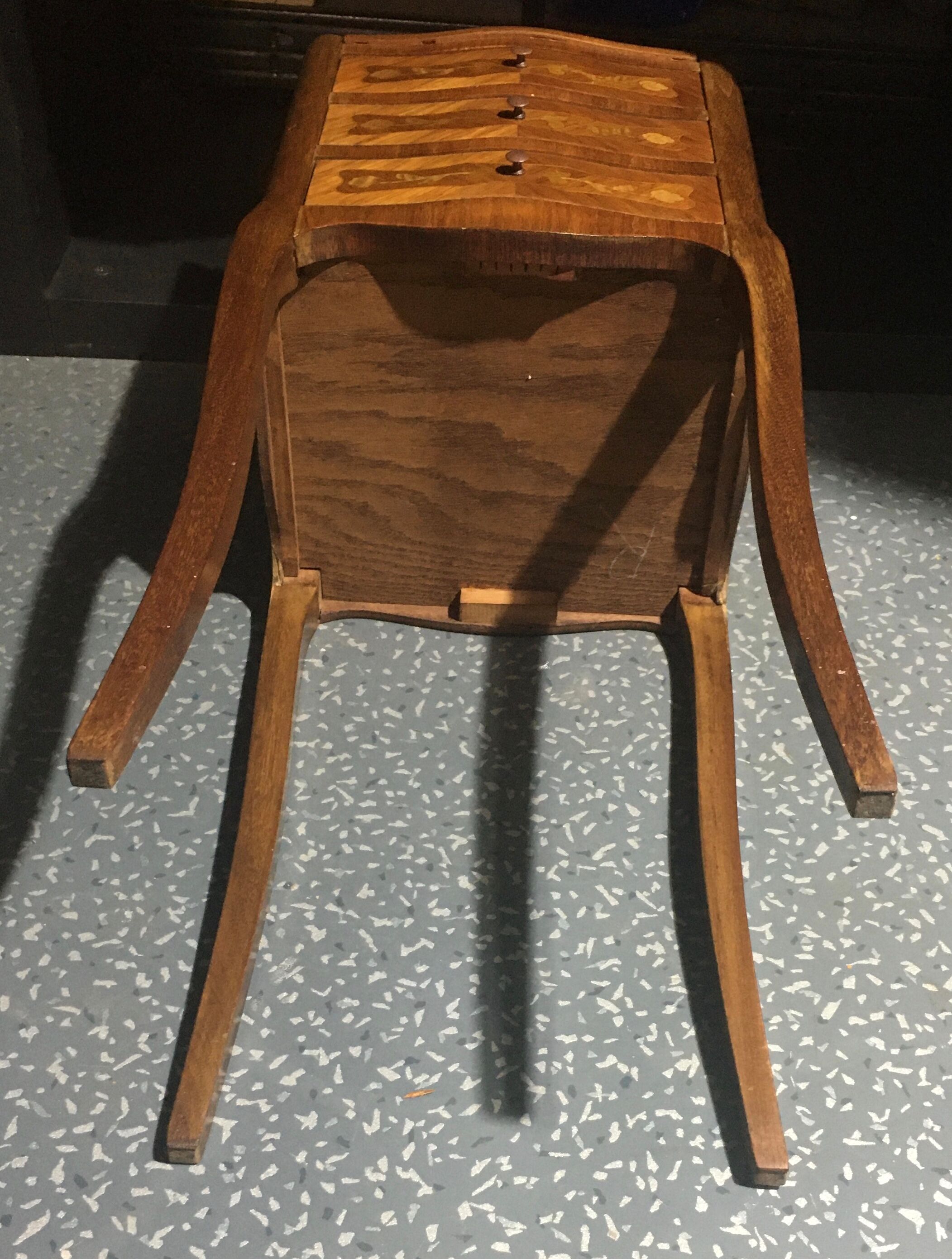 Bedside table in marquetry