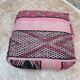 Vintage Berber Kilim Pouf: Handmade Moroccan Floor Cushion