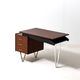 Floating minimalist hairpin desk by Nijkerk, 1950s