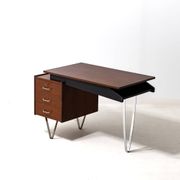 Floating minimalist hairpin desk by Nijkerk, 1950s