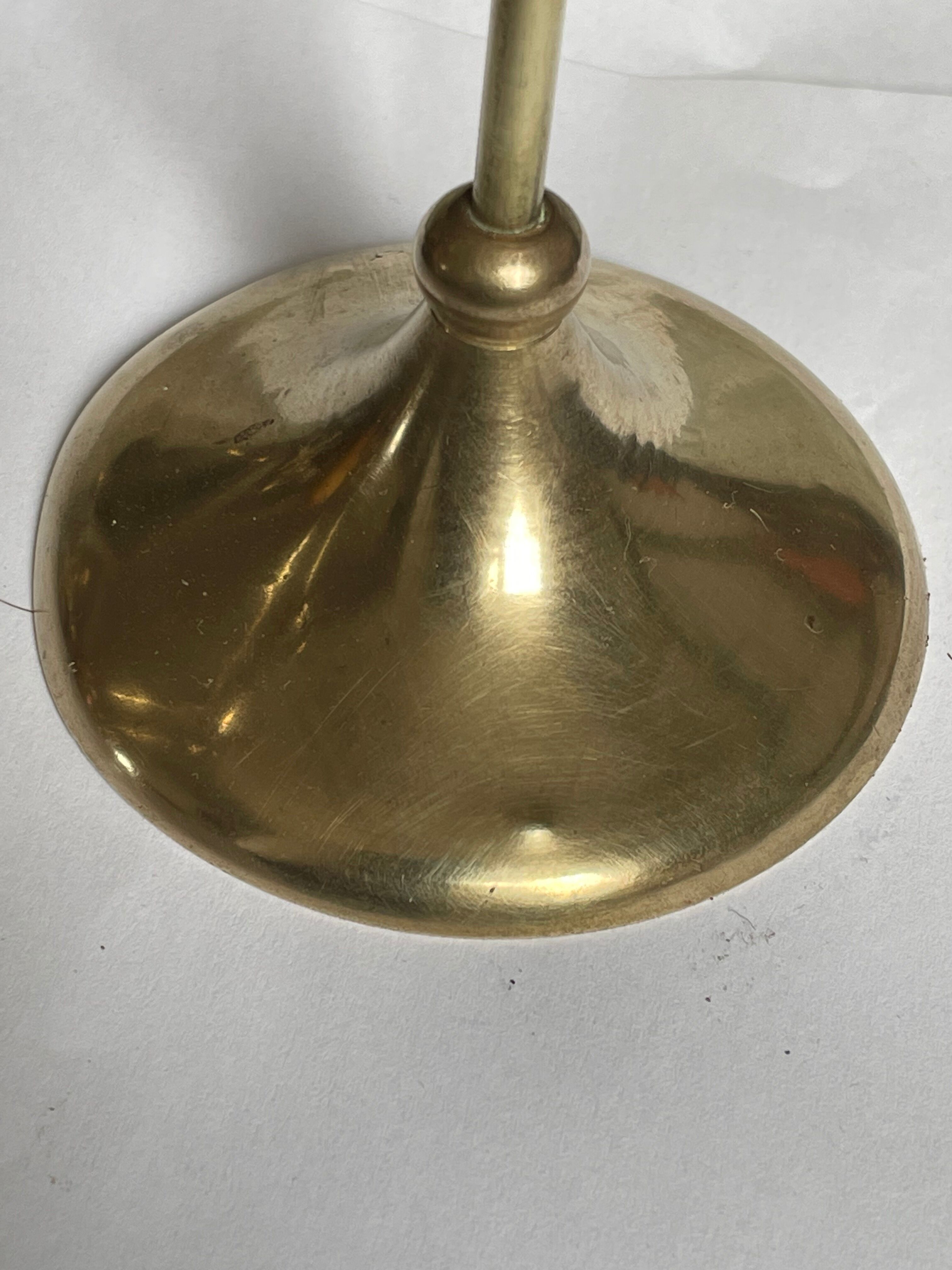 Scandinavian candlesticks in vintage brass