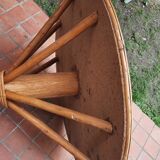 Vintage rattan round table