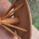 Table ronde rotin vintage