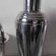 Silver metal shaker and ice bucket