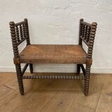Turned wooden bench