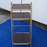 Vintage gold metal shelf