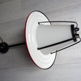 Hanging metal lantern and opaline 60s