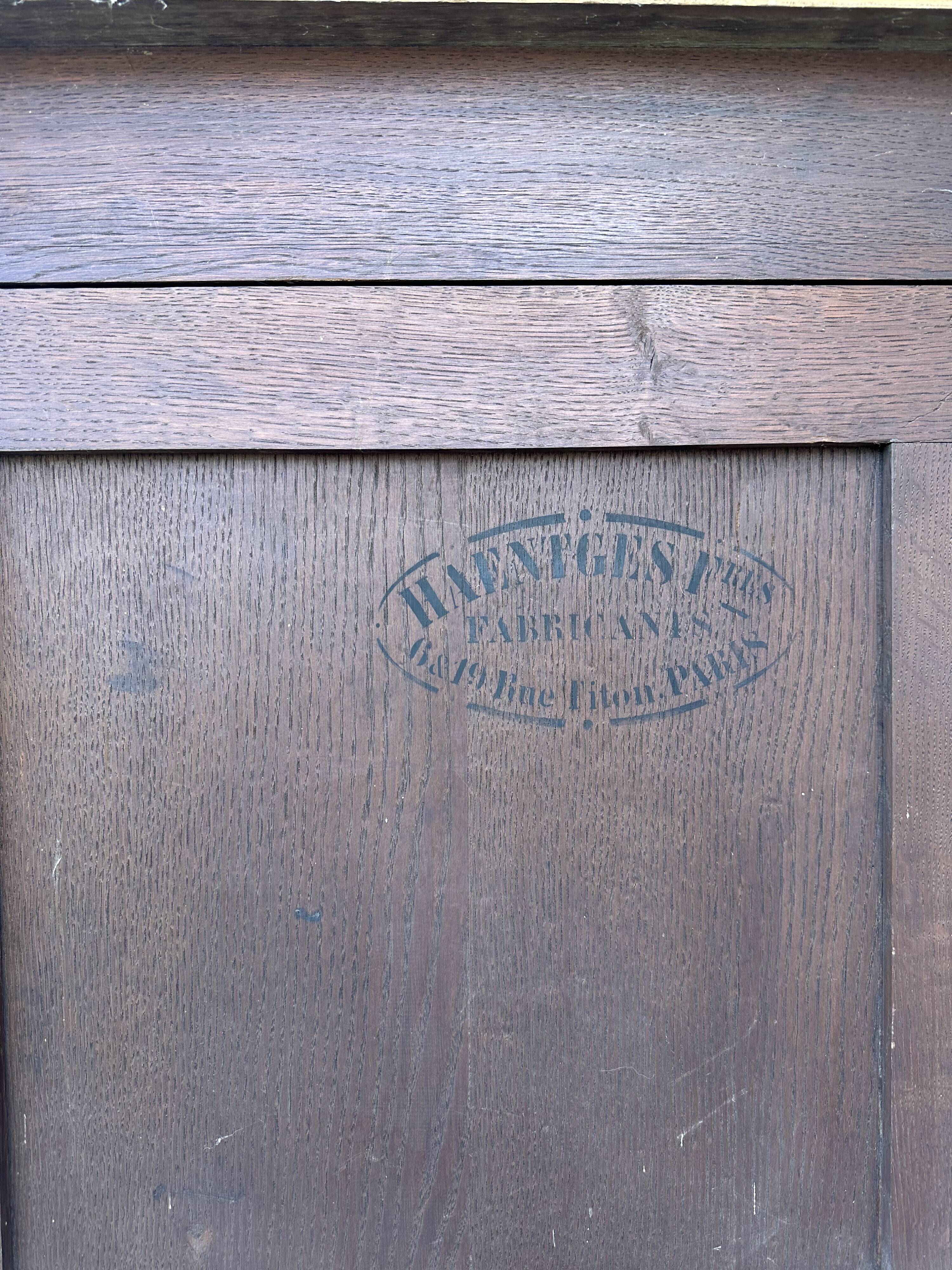 Haentges frères renaissance style cabinet in walnut