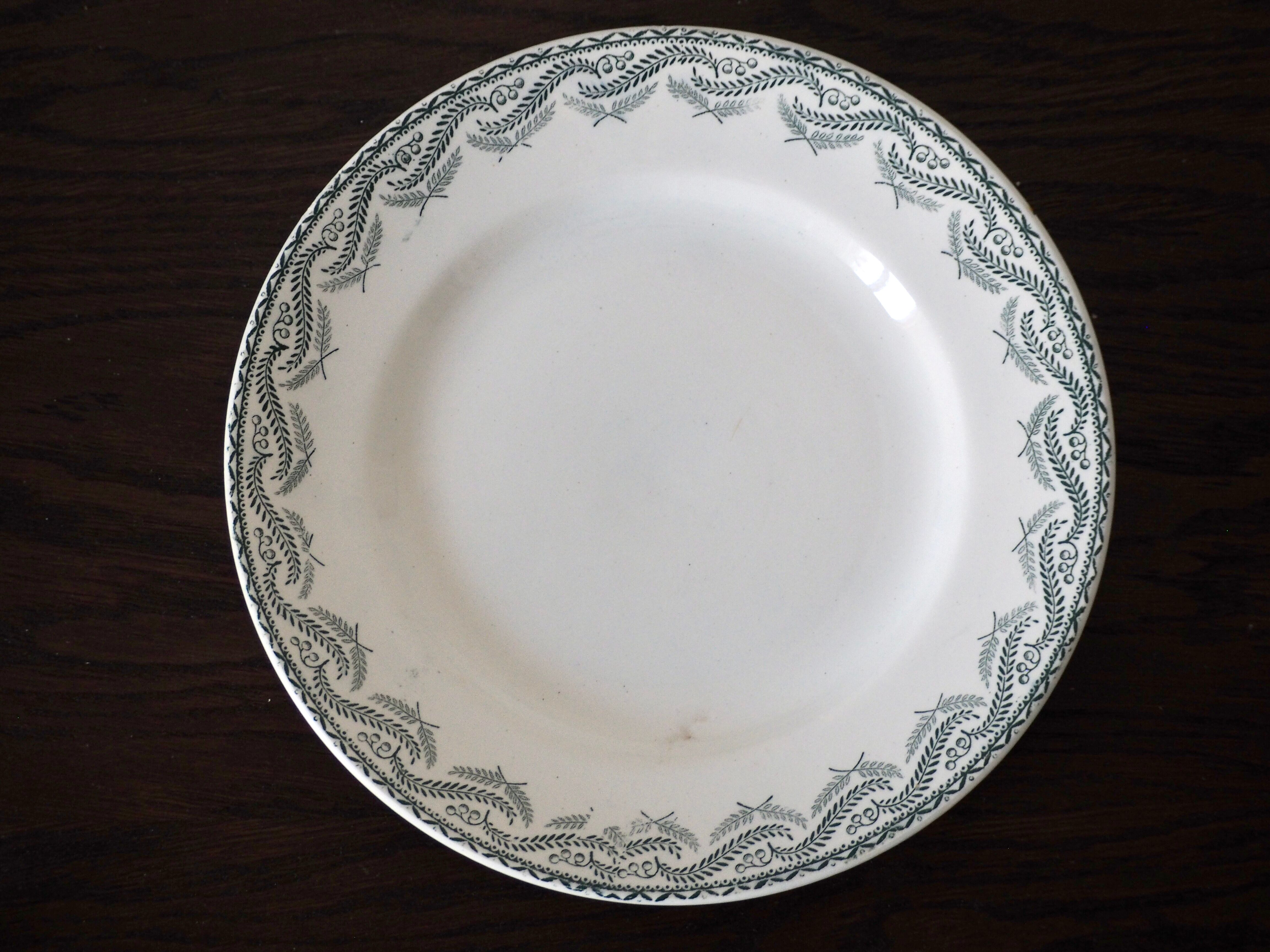 Set of 6 Terre de Fer plates, Réjane St Amand model