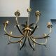 Brushed metal and gold metal pineapple chandelier