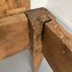 Grande table de ferme en bois avec tiroir en sapin fin 19 eme 