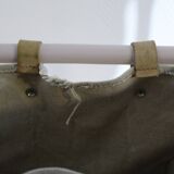 Rattan and canvas magazine rack