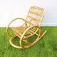 Fauteuil à bascule rotin enfant vintage