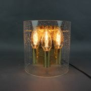 1970s Brass and Bubble Glass Wall Lamp, Germany