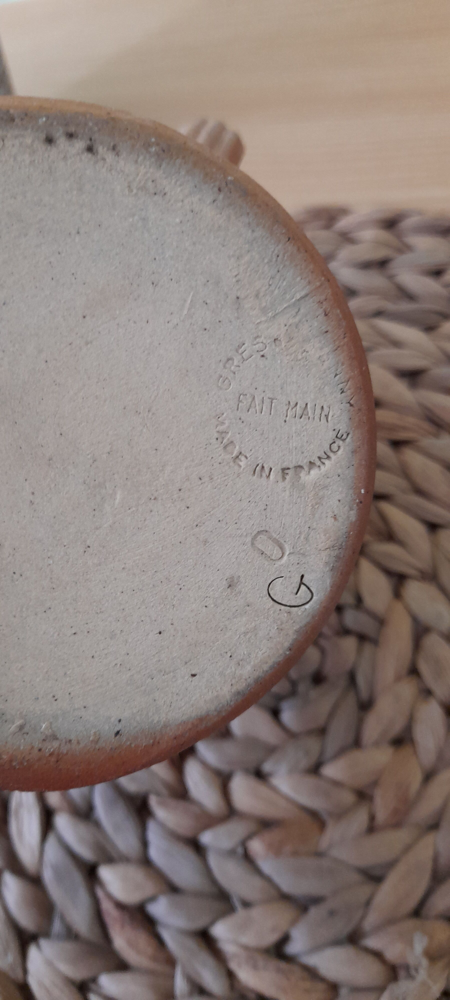 Clean raw and pure sandstone milk pot / 1/2l - Berry sandstone, 1960 about