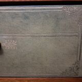 Mahogany and leather cardboard box