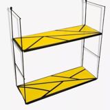 string shelf H60 x W48 x D17 Yellow color geometric vintage iron