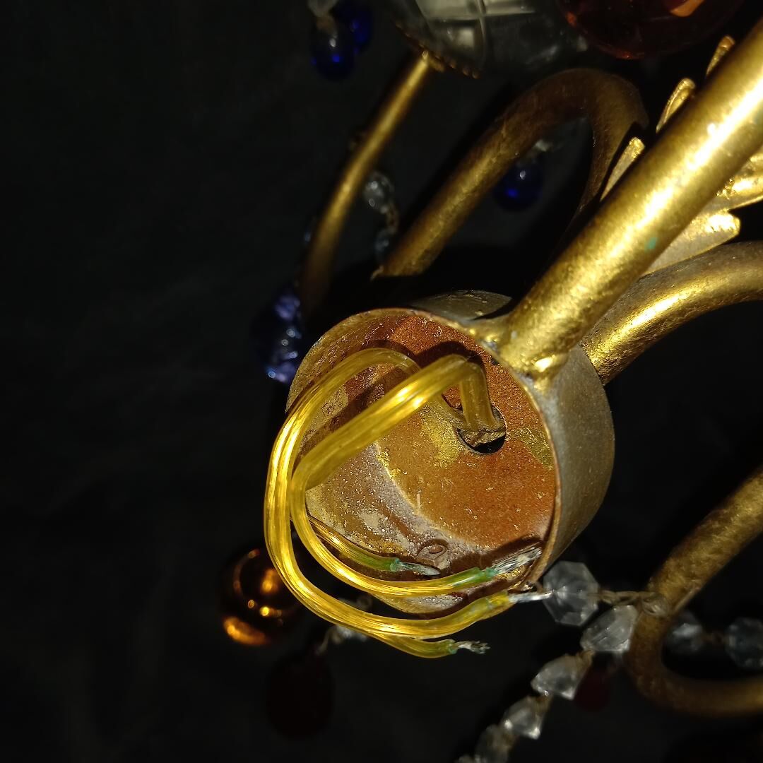 Set wall lamps of murano decor fruit cluster