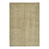 Handmade Oriental Decorative 1980s 245 cm x 349 cm Beige Wool Carpet