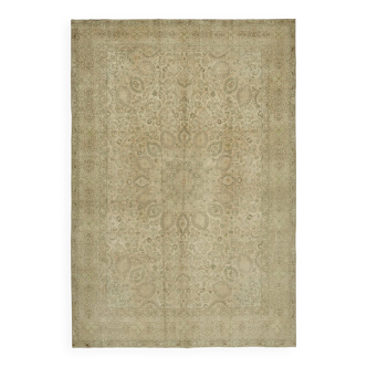 Fait à la main Oriental Décoratif Années 1980 245 cm x 349 cm Beige Laine Tapis