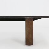Table basse brutaliste signée à la main par Pia Manu, années 1960