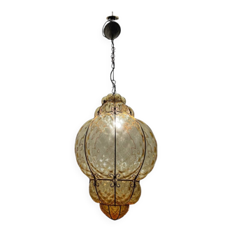 Extra Large Wrought Iron Light Pendant 1970’s