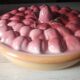 Vintage dessert plate in glazed ceramic with strawberry design, 1950s-1970s.