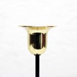 Double metal and brass candle holder