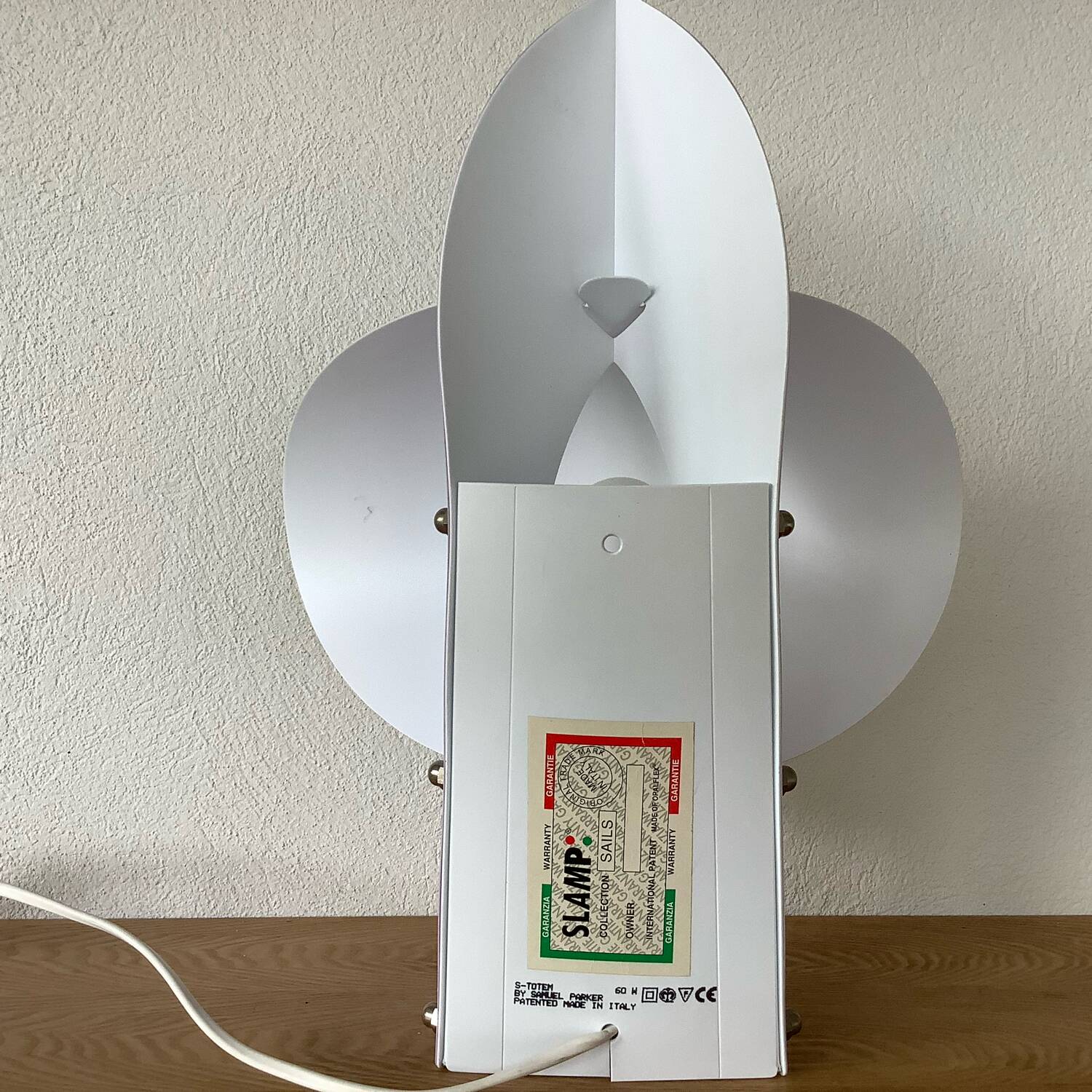 Vintage Lamp Slamp Samuel Parker 80.s Post-modern Sails Opaflex