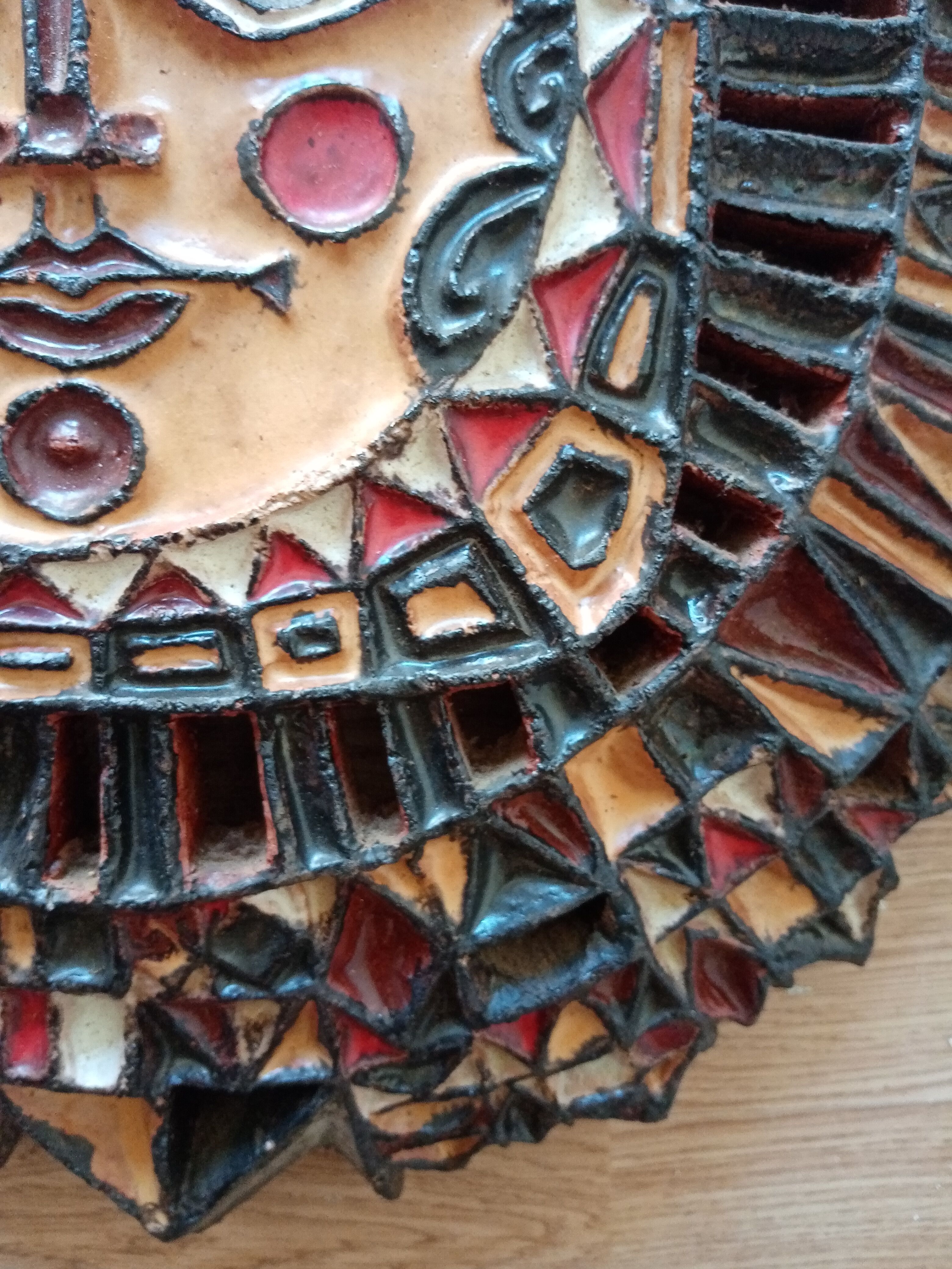 Ceramic sun by Roland Zobel Les Cyclades Anduze