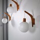 Teak wall lamps Rispal 1960