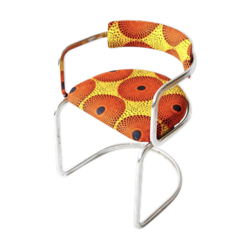 Tubular steel lounge chair, 1970s