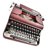 Olympia bordeaux revised typewriter with new ribbon