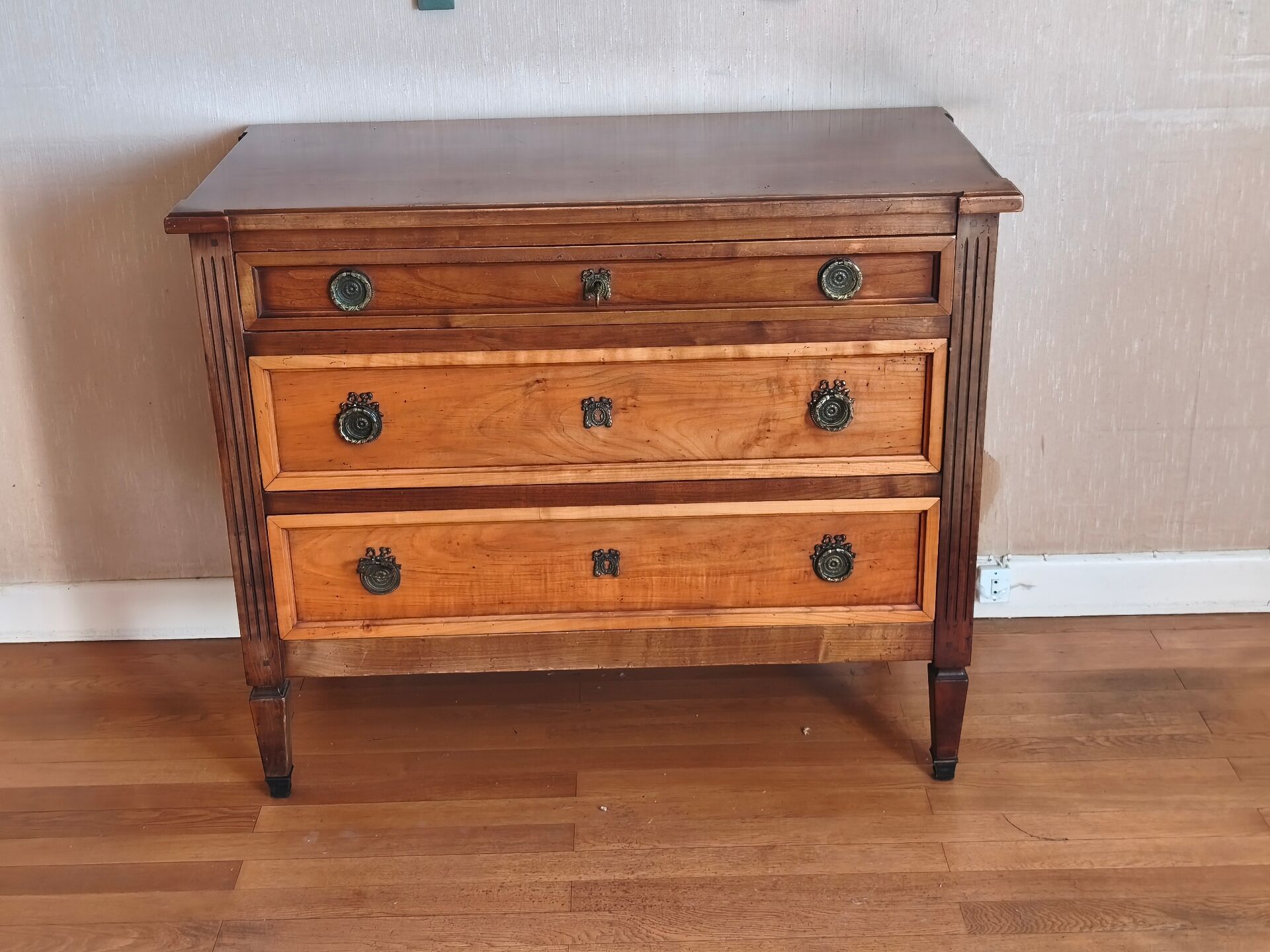 Louis XVI style commode stamped