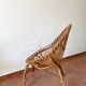 Italian 1960s original rattan egg armchair